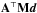 \hbox{$\b{A}^\T \b{M} \vec{d}$}