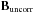 \hbox{$\b{B}_{\rm uncorr}$}