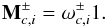 \begin{eqnarray} \b{M}_{c,i}^\pm = \omega_{c,i}^\pm 1. \label{blockWightMatrix} \end{eqnarray}