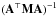 \hbox{$(\AtNA)^{-1}$}