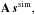\hbox{$\b{A}\,\vec{s}^\text{sim},$}
