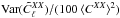 \hbox{$\text{Var}(\tilde{C}^{XX}_\ell)/(100\, \langle C^{XX} \rangle^2)$}