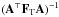 \hbox{$(\b{A}^\T \F{T} \b{A})^{-1}$}