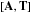 \hbox{$[\b{A}, \b{T}]$}