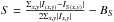 \hbox{$S = { {\Sigma_{x,y} \vert I_{(x,y)}-I_{S(x,y)} \vert} \over {2\Sigma_{x,y} \vert I_{x,y} \vert} } -B_{S} $}