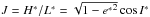 \hbox{$J=H^*/L^*= \sqrt{1-{e^*}^2} \cos{I^*}$}