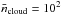 \hbox{$\bar{n}_{\rm cloud}=10^2$}
