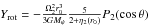 \hbox{$Y_{\rm rot}=-\frac{\Omega_{2}^{2}r_{0}^{3}}{3GM_{\psi}}\frac{5}{2+\eta_{2}(r_{0})}P_{2}(\cos\theta)$}