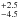 \hbox{$^{+2.5}_{-4.5}$}