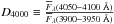 \hbox{$D_{4000}\equiv \frac{\overline {F} _\lambda (4050{-}4100~\AA)}{\overline {F}_\lambda (3900{-}3950~\AA)}$}