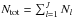 \hbox{$N_{\rm tot} = \sum_{l=1}^{J} N_l$}