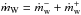 \hbox{$\dot{m}_{\rm W} = \dot{m}^{-}_{\rm w} + \dot{m}^{+}_{\rm w}$}