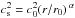 \hbox{$c_{\rm s}^2 = c_0^2 (r/r_0)^{\,\alpha}$}