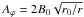 \hbox{$A_{\varphi} = 2 B_0 \sqrt{r_0/r}$}