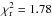 \hbox{$\chi^2_{\rm r}=1.78$}