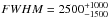 \hbox{$FWHM= 2500^{+1000}_{-1500} $}