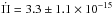 \hbox{$\dot{\Pi}= 3.3 \pm 1.1 \times 10^{-15}$}