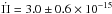 \hbox{$\dot{\Pi}= 3.0 \pm 0.6 \times 10^{-15}$}