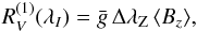 \begin{equation} \R{1}{V}=\bar g\,\Zeeman\,\Hz, \label{eq:Hz} \end{equation}