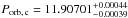 \hbox{$P_\mathrm{orb,\,c} = 11.90701_{-0.00039}^{+0.00044}$}