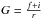 \hbox{$G=\frac{f+i}{r}$}