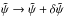 \hbox{${\tilde{\psi}} \to {\tilde{\psi}} +\delta{\tilde{\psi}}$}