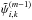 \hbox{$\ptilde_{i,k}^{(m-1)}$}