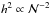 \hbox{$h^2\propto {\cal N}^{-2}$}
