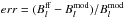 \hbox{$err=(B_l^{\rm ff}-B_l^{\rm mod})/B_l^{\rm mod}$}