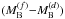 \hbox{$(M_{\rm B}^{(f)}{-}M_{\rm B}^{(d)})$}
