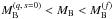 \hbox{$M_{\rm B}^{(q,\,s=0)} < M_{\rm B} < M_{\rm B}^{(f)}$}
