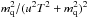\hbox{$m_{\rm q}^2 /(u^2 T^2 + m_{\rm q}^2)^2$}