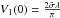 \hbox{$V_1(0) =\frac{2\bar\sigma \lambda}{\pi} $}
