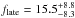 \hbox{$f_{\rm late} = 15.5^{+8.8}_{-8.3}$}