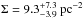 \hbox{$\Sigma = 9.3^{+7.3}_{-3.9}~\rm pc^{-2}$}