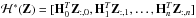 \hbox{$\mathcal{H}^*(\mathbf{Z}) = [\mathbf{H}_0^T\mathbf{Z}_{:,0}, \mathbf{H}_1^T\mathbf{Z}_{:,1}, \dotsc,\mathbf{H}_n^T\mathbf{Z}_{:,n}]$}