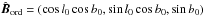 \hbox{$\uBo = (\cos l_0 \cos b_0, \sin l_0 \cos b_0, \sin b_0)$}