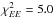 \hbox{$\chi^2_{EE}=5.0$}