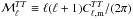 \hbox{$\mltt \equiv \ell (\ell+1) C^{TT}_{\ell, \rm m}/(2\pi)$}