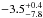 \hbox{$-3.5^{+0.4}_{-7.8}$}
