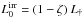 \hbox{$L^{\rm irr}_{0} = (1-\zeta) \: L_{\dag}$}
