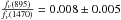 \hbox{$\frac{f_{\nu}(895)}{f_{\nu}(1470)}=0.008\pm 0.005$}
