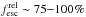 \hbox{$f_{\rm esc}^{\rm rel}\sim 75 {-} 100\%$}