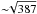 \hbox{$\smash{\sim\!\! \!\sqrt{387}}$}