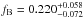 \hbox{$f_{\rm B}=0.220^{+0.058}_{-0.072}$}
