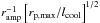 \hbox{$r_{\rm amp}^{-1}\left[r_{\rm p,max}/l_{\rm cool}\right]^{1/2}$}