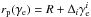 \hbox{$r_{\rm p}(\gamma_{\rm e})=R+\Delta_i\gamma_{\rm e}^i$}