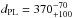 \hbox{$d_\mathrm{PL}=370^{-70}_{+100}$}