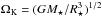 \hbox{$\Omega_{\rm K}= (GM_\star/R_\star^3 )^{1/2}$}