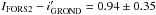 \hbox{$I_{\mathrm{FORS2}} - i'_{\mathrm{GROND}} = 0.94\pm0.35$}